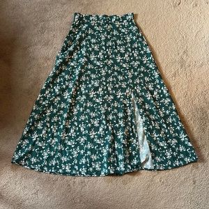 SHEIN Floral Midi Skirt